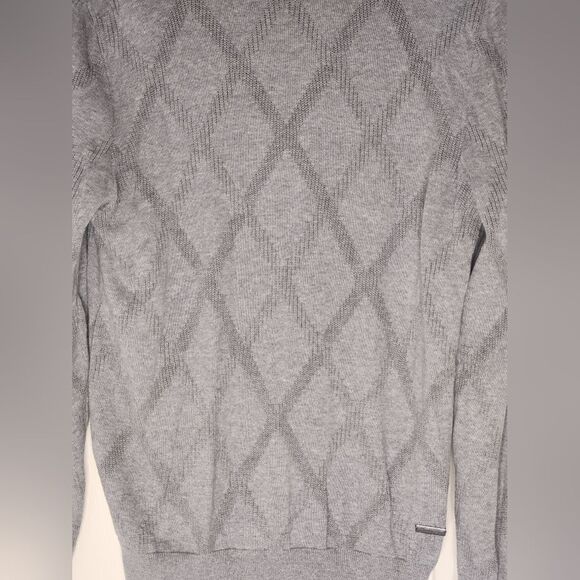 Tasso Elba XL Gray Lngsleeves 100% SUPIMACOTTON Turtleneck Knitted Men Sweater - Picture 7 of 9